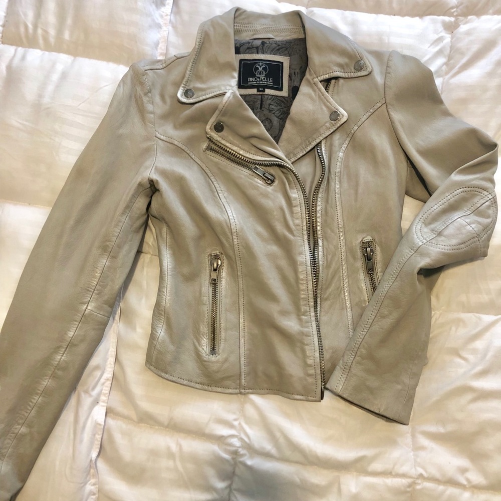NEW*soft leather jacket “ghost” Biker jacket XS